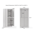 Crosley Furniture Naomi Kitchen Storage Pantry in Walnut