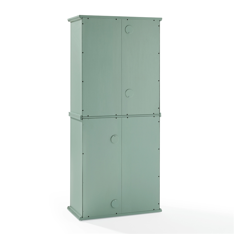 Crosley Furniture Holbrook Kitchen Storage Pantry Cabinet in Seafoam Blue