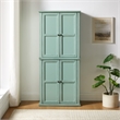 Crosley Furniture Holbrook Kitchen Storage Pantry Cabinet in Seafoam Blue