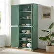 Crosley Furniture Holbrook Kitchen Storage Pantry Cabinet in Seafoam Blue