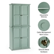 Crosley Furniture Holbrook Kitchen Storage Pantry Cabinet in Seafoam Blue