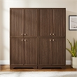 Crosley Furniture Naomi 2-Piece Kitchen Storage Pantry Set in Walnut