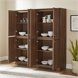 Crosley Furniture Naomi 2-Piece Kitchen Storage Pantry Set in Walnut
