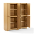 Crosley Furniture Naomi 2-Piece Kitchen Storage Pantry Set in White Oak