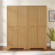 Crosley Furniture Naomi 2-Piece Kitchen Storage Pantry Set in White Oak