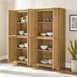 Crosley Furniture Naomi 2-Piece Kitchen Storage Pantry Set in White Oak