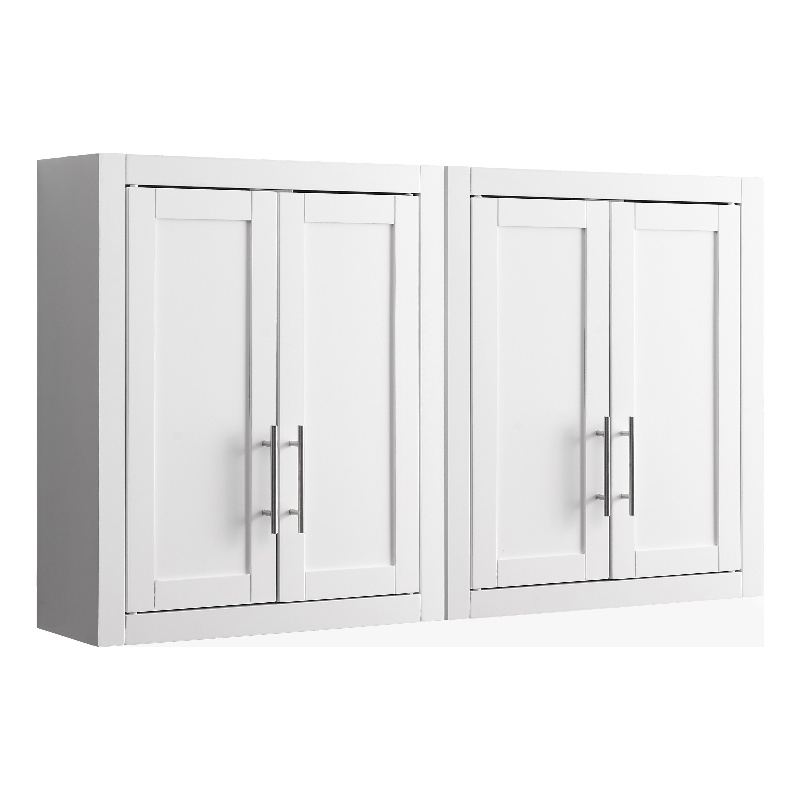 Crosley Furniture Savannah 2Pc Wall Kitchen Storage Cabinet in White