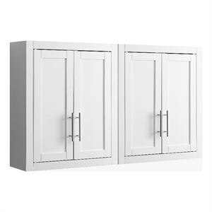 Crosley Furniture Savannah 2Pc Wall Kitchen Storage Cabinet in White