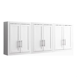Crosley Furniture Savannah 3Pc Wall Storage Cabinet in White