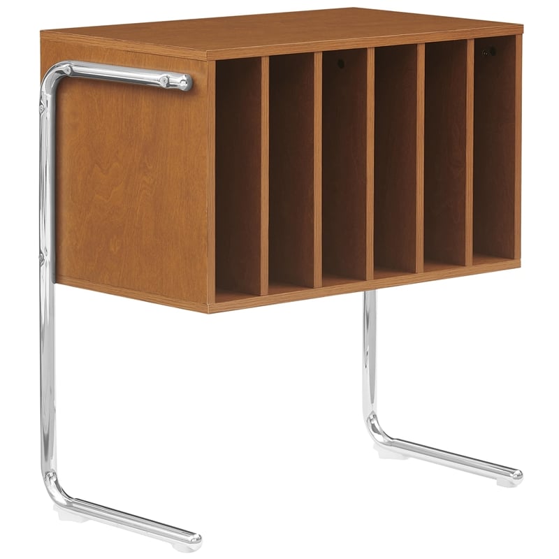 Crosley Lily Record Player Stand With Vinyl Storage in Walnut