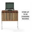 Crosley Lily Record Player Stand With Vinyl Storage in Walnut