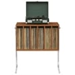 Crosley Lily Record Player Stand With Vinyl Storage in Walnut