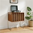 Crosley Lily Record Player Stand With Vinyl Storage in Walnut