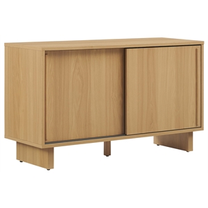 Crosley Gemma Medium Record Player Cabinet With Vinyl Storage in White Oak