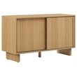 Crosley Gemma Medium Record Player Cabinet With Vinyl Storage in White Oak