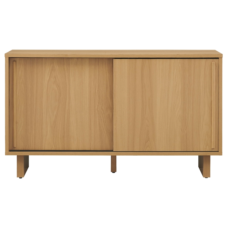 Crosley Gemma Medium Record Player Cabinet With Vinyl Storage in White Oak