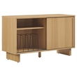 Crosley Gemma Medium Record Player Cabinet With Vinyl Storage in White Oak