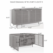 Crosley Cameron Corner Record Player Cabinet With Vinyl Storage in Brown