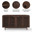 Crosley Cameron Corner Record Player Cabinet With Vinyl Storage in Brown