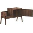 Crosley Luna Record Player Cabinet With Vinyl Storage in Walnut