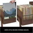 Crosley Luna Record Player Cabinet With Vinyl Storage in Walnut