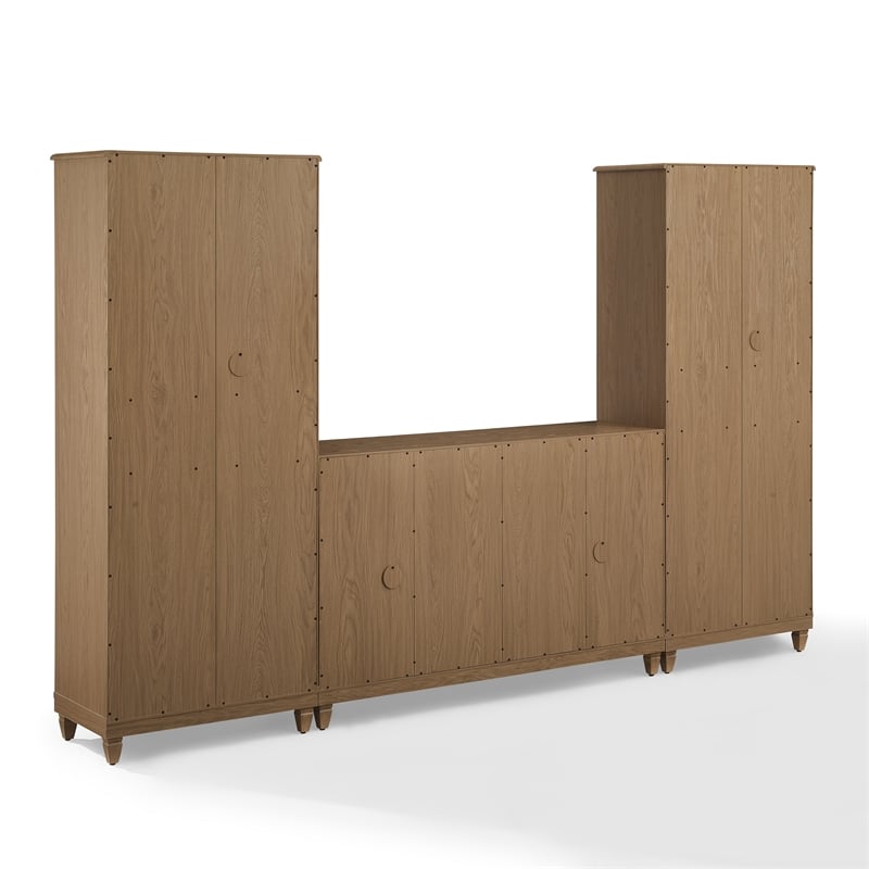 Crosley Katia 3-Piece Sideboard And 2 Pantry Set in Driftwood - Sideboard &
