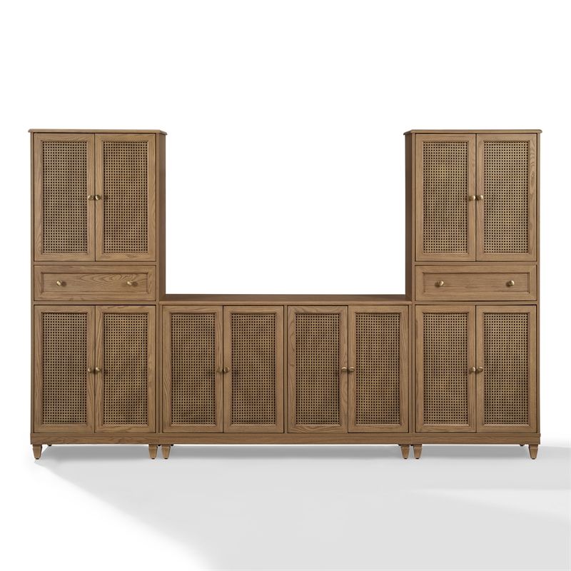 Crosley Katia 3-Piece Sideboard And 2 Pantry Set in Driftwood - Sideboard &