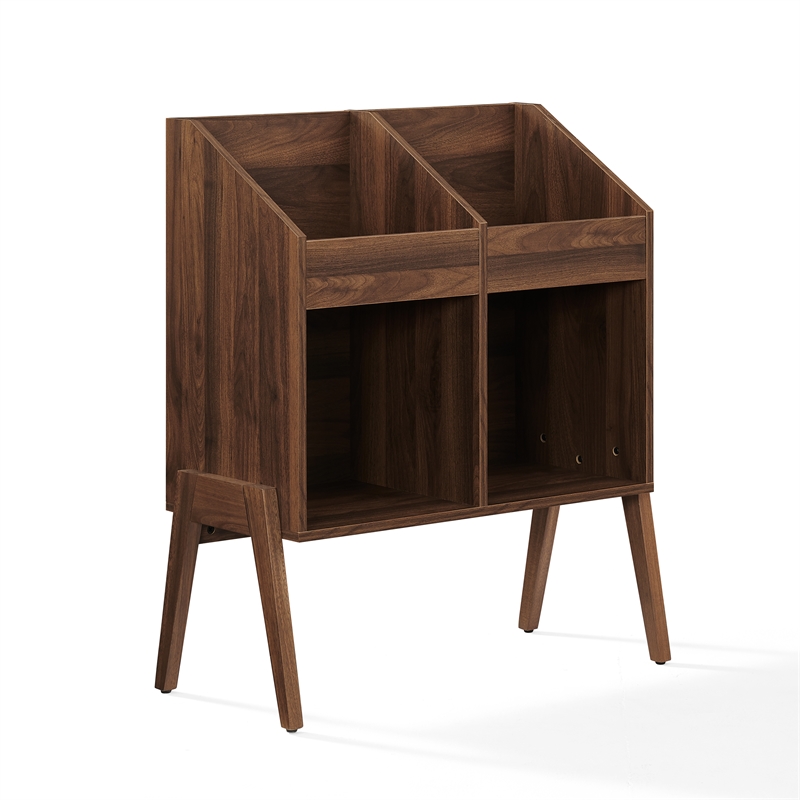 Crosley Furniture Luna Vinyl Record Storage Stand in Walnut