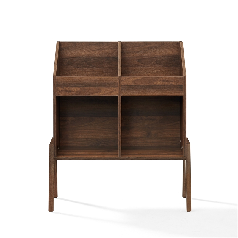 Crosley Furniture Luna Vinyl Record Storage Stand in Walnut