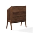 Crosley Furniture Luna Vinyl Record Storage Stand in Walnut