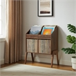 Crosley Furniture Luna Vinyl Record Storage Stand in Walnut