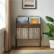 Crosley Furniture Luna Vinyl Record Storage Stand in Walnut