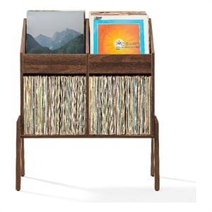 Crosley Furniture Luna Vinyl Record Storage Stand in Walnut