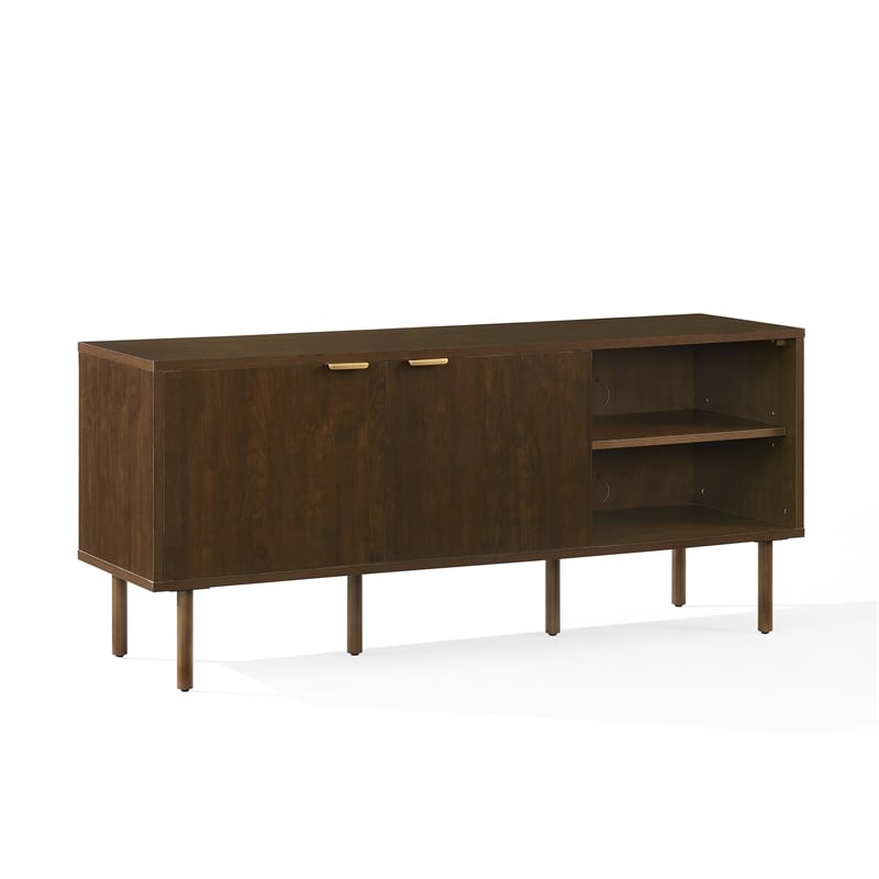 Crosley Furniture Brody Record Storage Sideboard in Brown