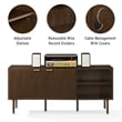 Crosley Furniture Brody Record Storage Sideboard in Brown