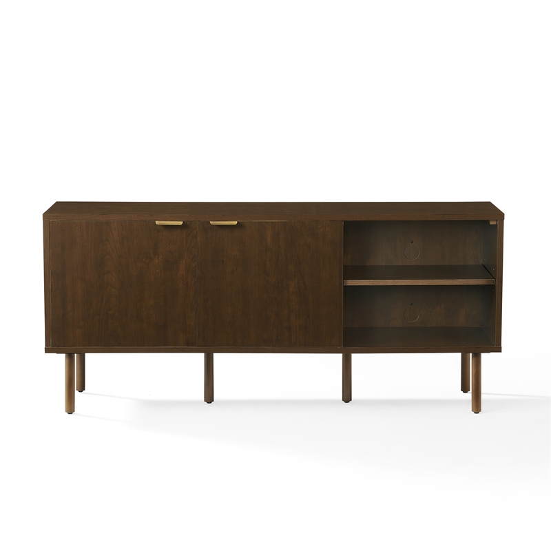 Crosley Furniture Brody Record Storage Sideboard in Brown