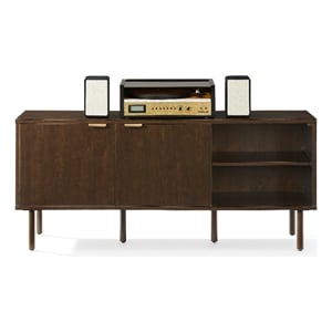 Crosley Furniture Brody Record Storage Sideboard in Brown
