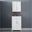 Crosley Furniture Savannah 2-Piece Kitchen Storage Pantry Set in White