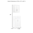 Crosley Furniture Savannah 2-Piece Kitchen Storage Pantry Set in White