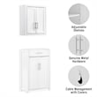 Crosley Furniture Savannah 2-Piece Kitchen Storage Pantry Set in White