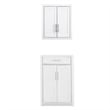 Crosley Furniture Savannah 2-Piece Storage Cabinet Set in White