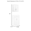 Crosley Furniture Savannah 2-Piece Storage Cabinet Set in White