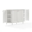 Crosley Furniture Monique Curved Sideboard in Ddistressed White