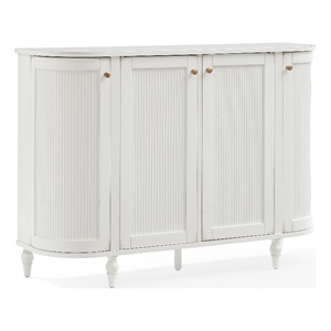Crosley Furniture Monique Curved Sideboard in Ddistressed White
