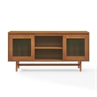 Crosley Furniture Dempsey Record Player Cabinet With Vinyl Storage in Walnut