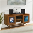 Crosley Furniture Dempsey Record Player Cabinet With Vinyl Storage in Walnut