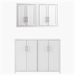 Crosley Furniture Savannah 3-Piece Kitchen Storage Pantry Set in White