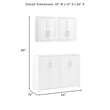 Crosley Furniture Savannah 3-Piece Kitchen Storage Pantry Set in White