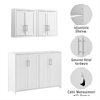 Crosley Furniture Savannah 3-Piece Kitchen Storage Pantry Set in White