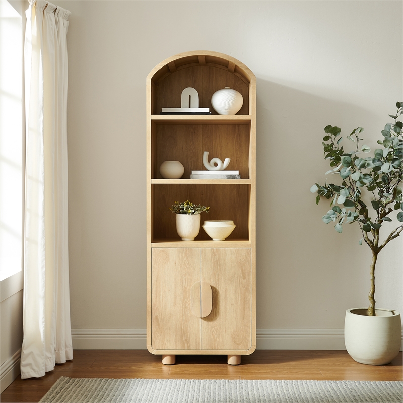 Crosley Furniture Millie Bookcase in Ash